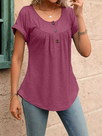 Casual Button Detail Henley T-Shirt 100100202602054 28 Affordable Fashion Under $100 Jerry's Apparel 