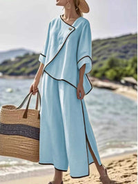 Full Size Contrast Trim Top and Wide Leg Pants Set Plus Size 101001301855619 43 Affordable Fashion Under $100 Jerry's Apparel 