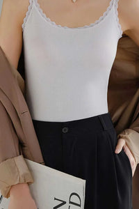 Lace Trim Scoop Neck Cami Top 100100995481321 12 Affordable Fashion Under $100 Jerry's Apparel 