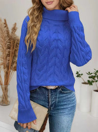 Cable Knit Turtleneck Long Sleeve Sweater 100100174532282 38 Affordable Fashion Under $100 Jerry's Apparel 