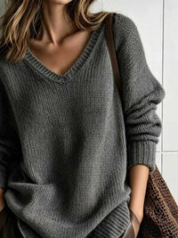 V-Neck Dropped Shoulder Sweater 101002004477831 44 Affordable Fashion Under $100 Jerry's Apparel 