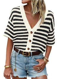 Striped Button Up Cardigan 100100464003213 48 Affordable Fashion Under $100 Jerry's Apparel 