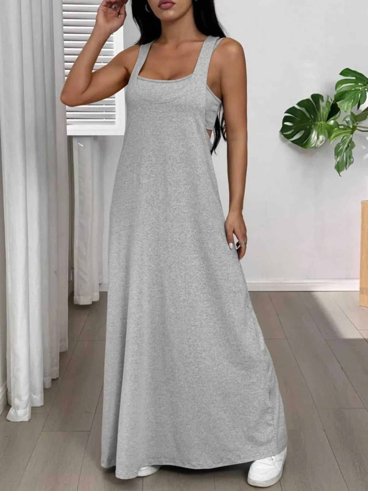 Scoop Neck Cami and Maxi Dress Set 100100537904163 34 Affordable Fashion Under $100 Jerry's Apparel 