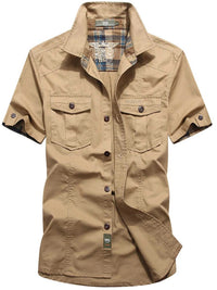 Men's Plus Size Casual Short Sleeve Cargo Shirt 100400405187100 53 Affordable Fashion Under $100 Jerry's Apparel 