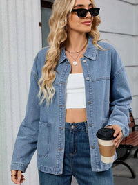 Washed Oversized Button Down Denim Jacket 100100406809347 62 Affordable Fashion Under $100 Jerry's Apparel 
