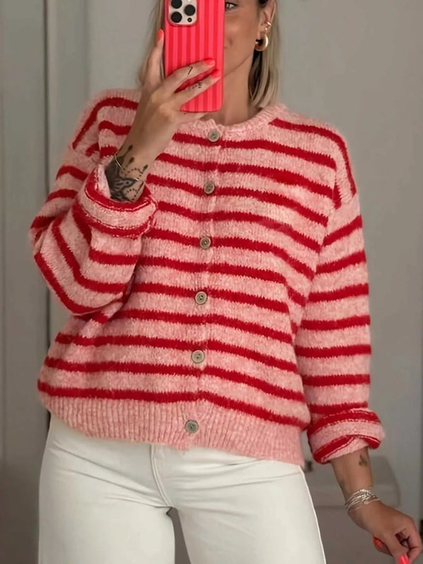 Striped Button-Down Cardigan 101002731928296 60 Gifts for Her Jerry's Apparel 