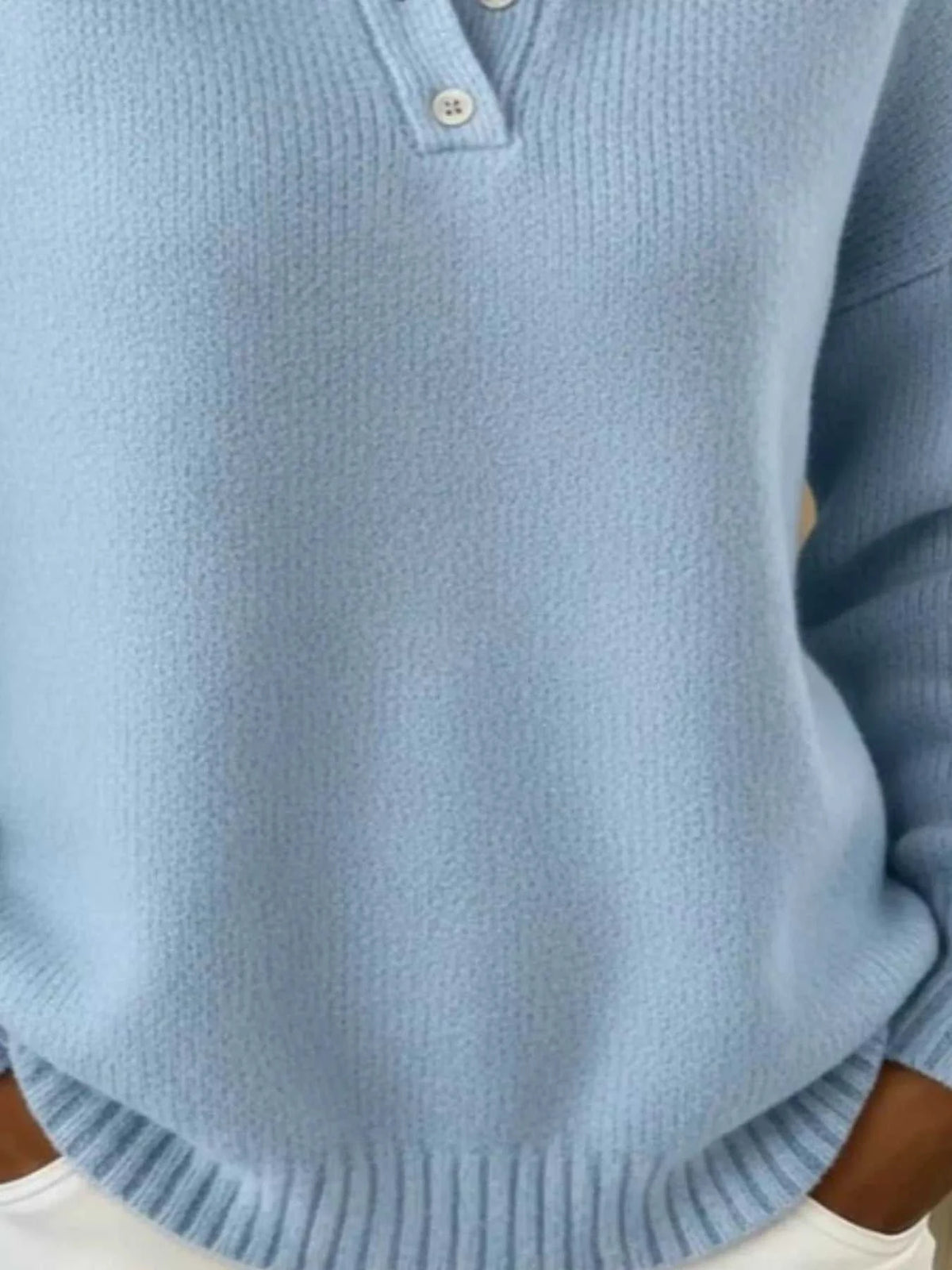 Full Size Button Detail Dropped Shoulder Sweater Plus Size 101002359418175 39 Affordable Fashion Under $100 Jerry's Apparel 