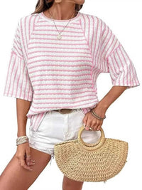 Striped Knit Round Neck T-Shirt 100100012529887 31 Affordable Fashion Under $100 Jerry's Apparel 