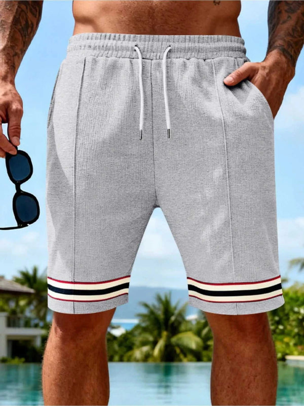 Men's Full Size Textured Knit Drawstring Shorts Plus Size 100400916555342 23 Affordable Fashion Under $100 Jerry's Apparel 