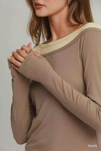 Umgee Layered Twofer Long Sleeve Top 100100592731663 42 Affordable Fashion Under $100 Jerry's Apparel 