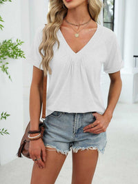 Casual V-Neck Short Sleeve T-Shirt 100100731554922 25 Affordable Fashion Under $100 Jerry's Apparel 