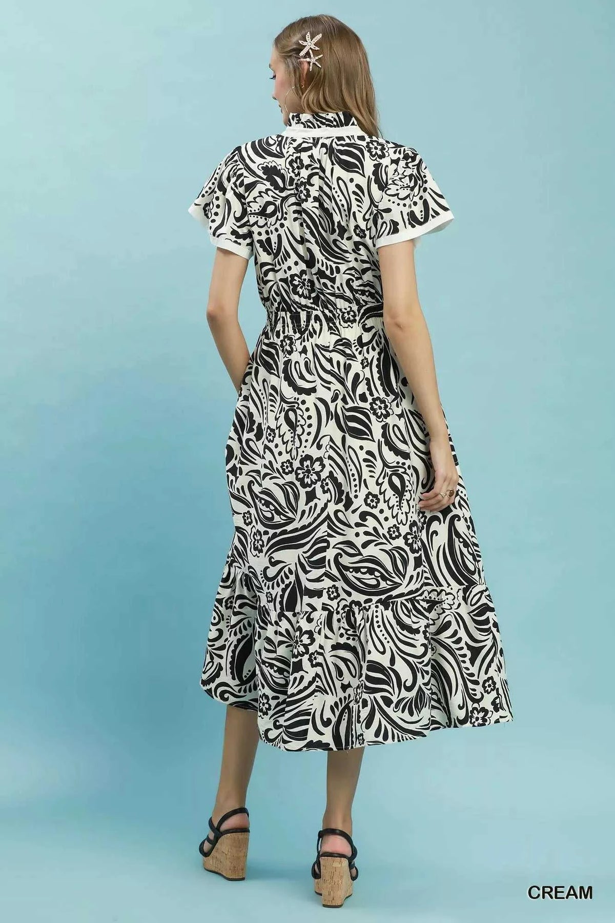 Umgee Paisley Print Midi Dress with Side Pockets 100100458981852 62 Affordable Fashion Under $100 Jerry's Apparel 