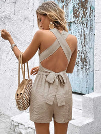 Crisscross Sleeveless Tie Back Romper 100100583451873 25 Affordable Fashion Under $100 Jerry's Apparel 