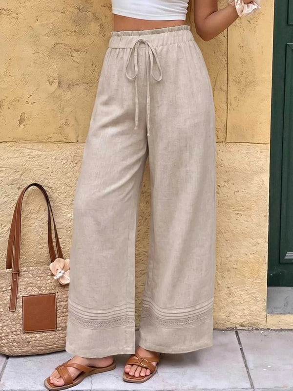 Casual Drawstring Wide Leg Pants 100100509525384 39 Seasonal Fashion Collections Jerry's Apparel 