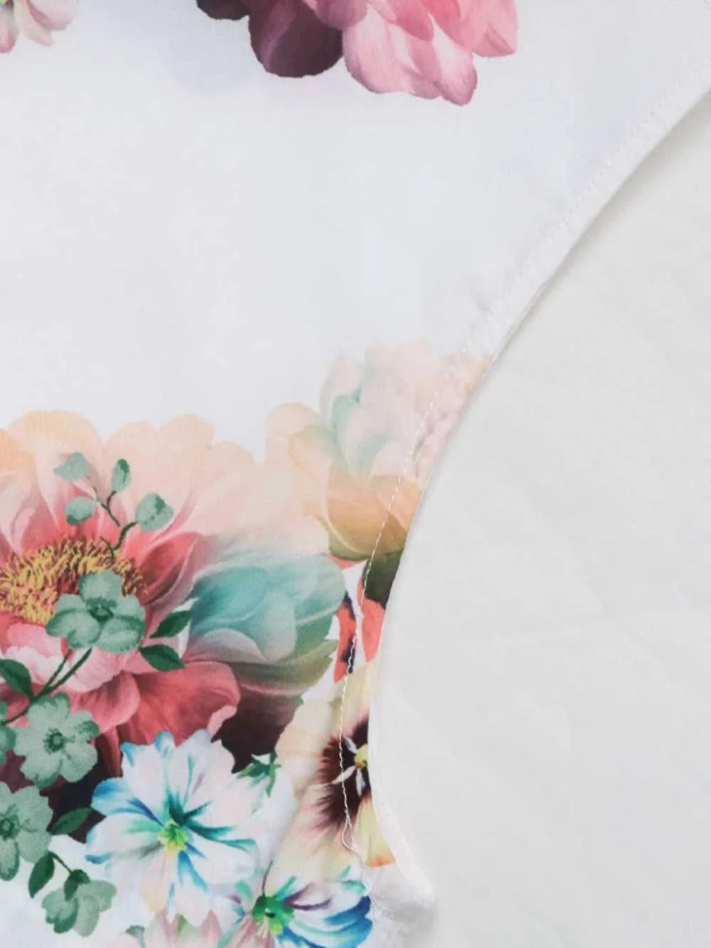Tied Flower Printed Mock Neck Top 100100608201532 28 Affordable Fashion Under $100 Jerry's Apparel 