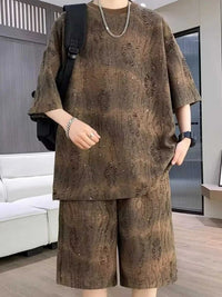Men's Full Size Round Neck Half Sleeve Top and Shorts Set Plus Size 100400059232306 34 Affordable Fashion Under $100 Jerry's Apparel 