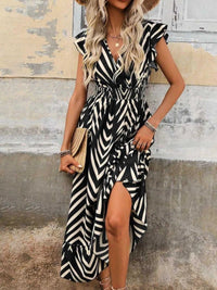 Ruffled Cap Sleeve Midi Dress 100100553584352 41 Affordable Fashion Under $100 Jerry's Apparel 