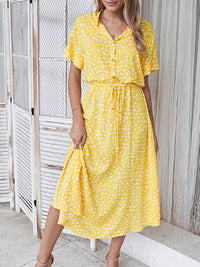 Polka Dot Button Front Midi Dress 100100206515969 29 Gifts for Her Jerry's Apparel 