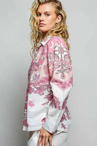 POL Printed Floral Button Down Shirt 100100985961993 64 Affordable Fashion Under $100 Jerry's Apparel 
