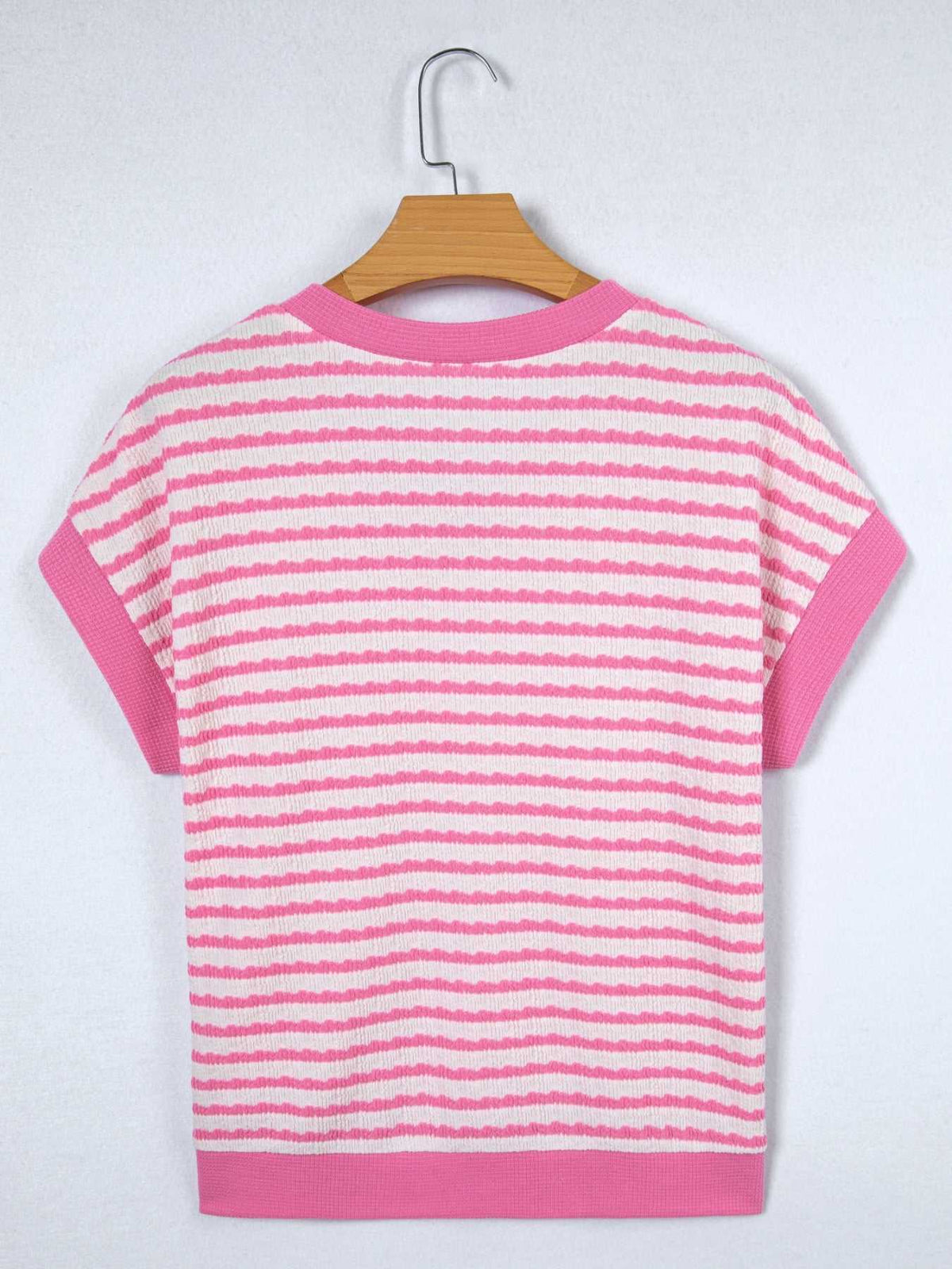 Striped V-Neck Casual T-Shirt 100100056101494 27 Affordable Fashion Under $100 Jerry's Apparel 