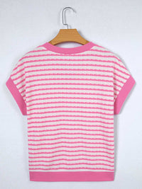 Striped V-Neck Casual T-Shirt 100100056101494 27 Affordable Fashion Under $100 Jerry's Apparel 