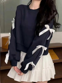 Bow-Detailed Sleeve Round Neck Sweatshirt 100100371621745 31 Affordable Fashion Under $100 Jerry's Apparel 