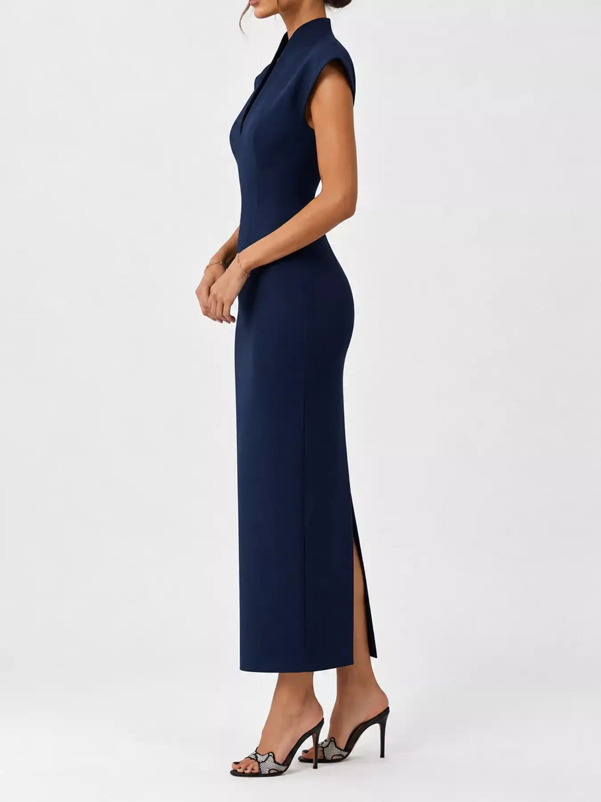 Slit Sleeveless Bodycon Midi Dress 101001165760167 45 Gifts for Her Jerry's Apparel 