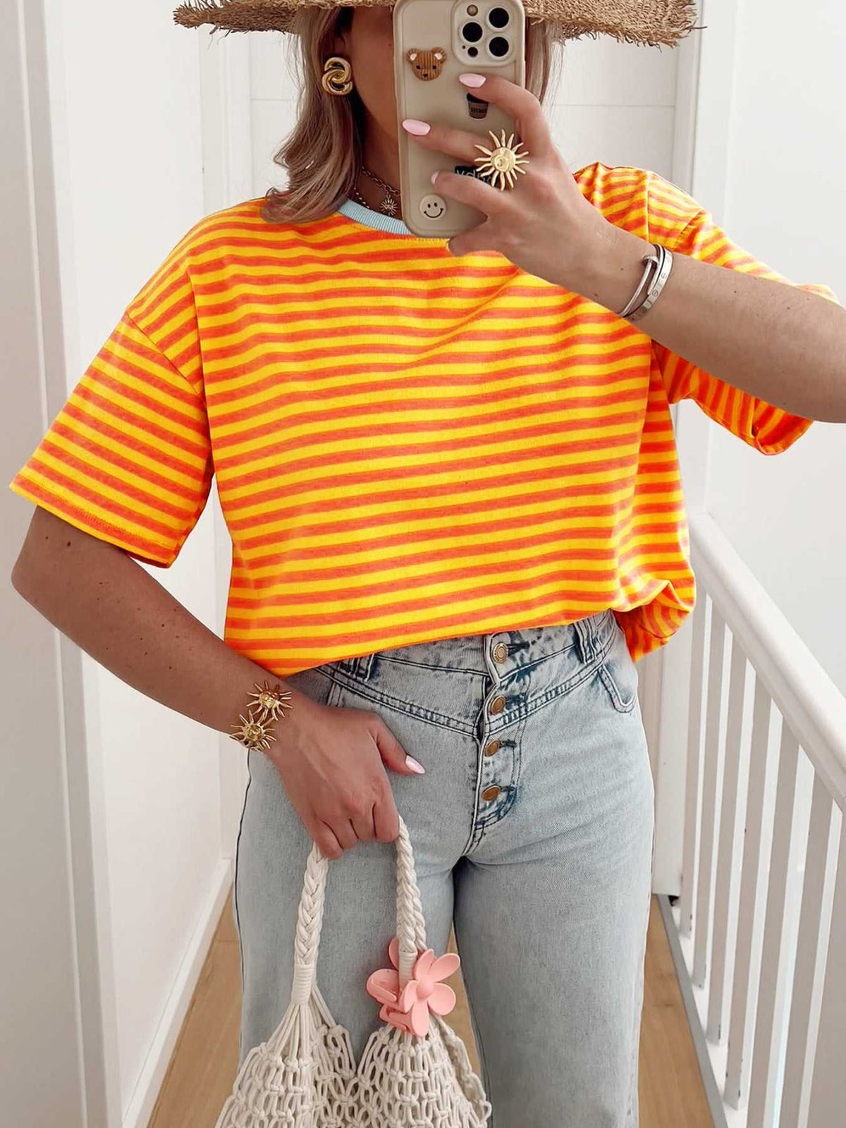 Striped Round Neck Casual T-Shirt 100100732461162 24 Affordable Fashion Under $100 Jerry's Apparel 