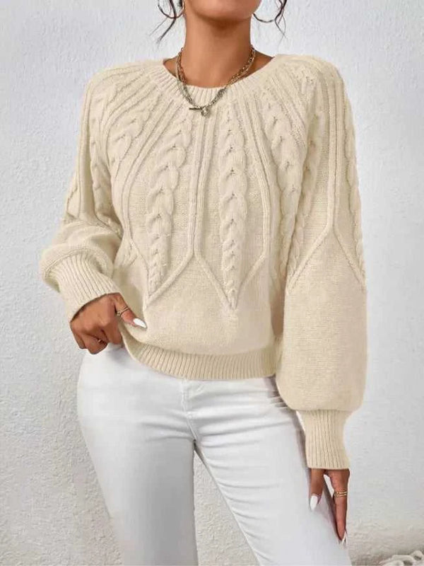 Cable Knit Long Sleeve Sweater 100100200217752 36 Affordable Fashion Under $100 Jerry's Apparel 