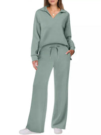 Dropped Shoulder Top and Pants Set 101001926020102 36 Gifts for Her Jerry's Apparel 