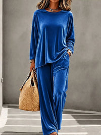 Full Size Velvet Long Sleeve Top and Pants Set Plus Size 100100551786793 45 Affordable Fashion Under $100 Jerry's Apparel 