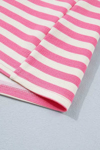 Stripe Contrast Patchwork Short Sleeve Loose Tee 100100172924459 30 Affordable Fashion Under $100 Jerry's Apparel 