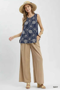 Umgee Floral Embroidered Sleeveless Top 100100986881942 60 Affordable Fashion Under $100 Jerry's Apparel 