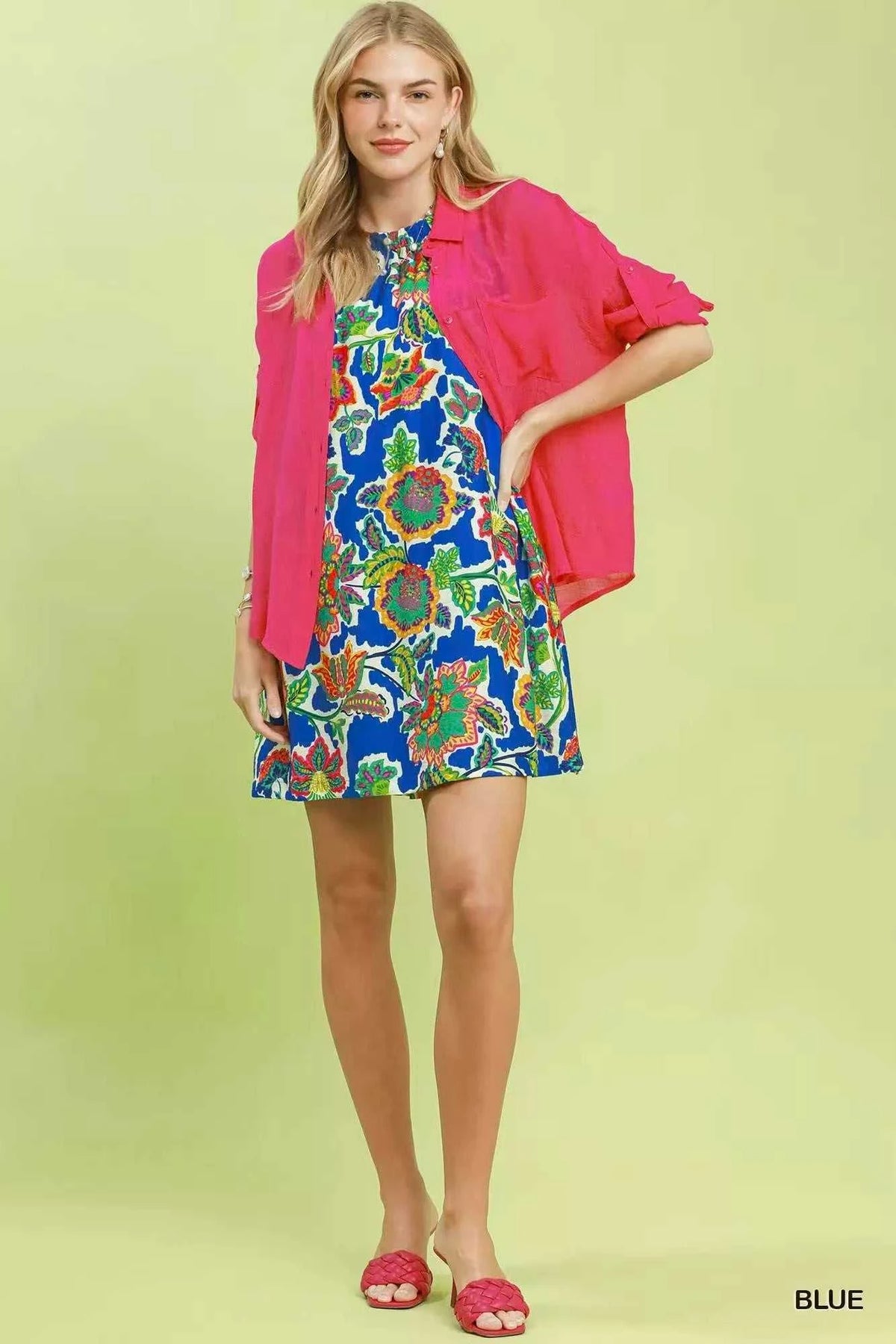 Umgee Abstract Print Sleeveless Shift Dress 100100357001591 53 Gifts for Her Jerry's Apparel 