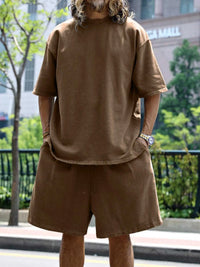 Men's Full Size Round Neck Short Sleeve Top and Shorts Set Plus Size 100400389468525 41 Affordable Fashion Under $100 Jerry's Apparel 