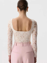 Lace Round Neck Long Sleeve Top 100100846416323 30 Affordable Fashion Under $100 Jerry's Apparel 
