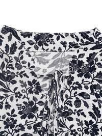 Printed Tie Neck Long Sleeve Blouse 100100483446617 35 Affordable Fashion Under $100 Jerry's Apparel 