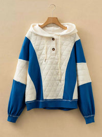 Quilted Fleece Color Block Patchwork Oversize Hoodie 100100380099927 59 Affordable Fashion Under $100 Jerry's Apparel 