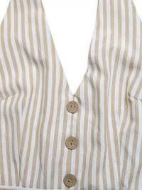 Striped Halter Neck Romper 100100811200140 36 Affordable Fashion Under $100 Jerry's Apparel 