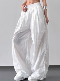 Wide Leg Elastic Waist Pants