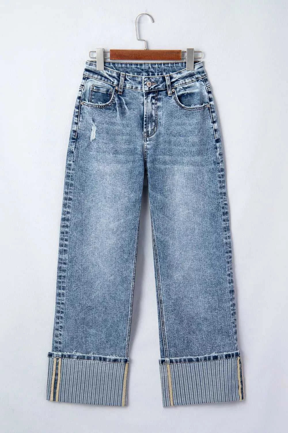 Cuffed Straight Loose Jeans 100100336722842 76 Affordable Fashion Under $100 Jerry's Apparel 