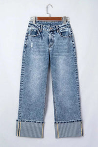 Cuffed Straight Loose Jeans 100100336722842 76 Affordable Fashion Under $100 Jerry's Apparel 