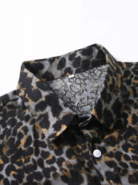 Men's Short Sleeve Leopard Print Casual Button-Down Shirt 104001869326817 27 Affordable Fashion Under $100 Jerry's Apparel 