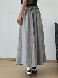 Wide-Leg Elastic Waist Pants