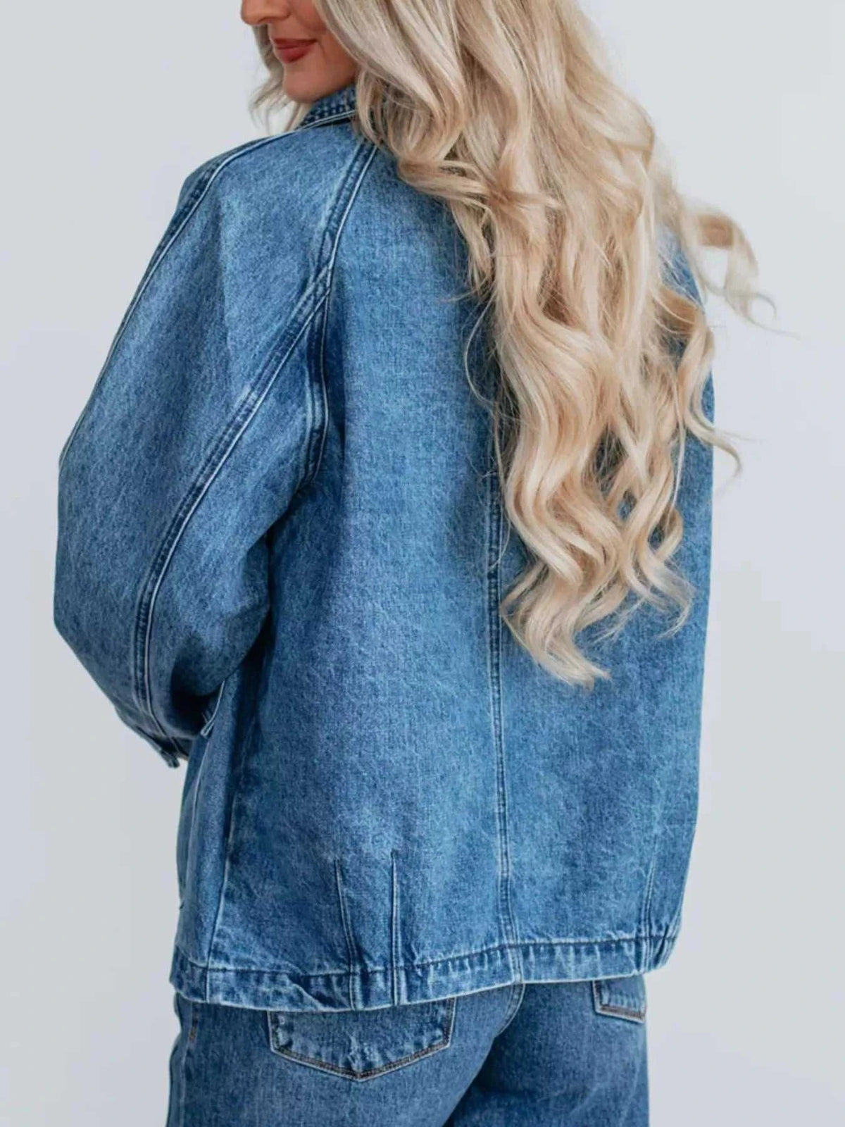 Button Up Raglan Sleeve Denim Jacket 100100287427335 64 Affordable Fashion Under $100 Jerry's Apparel 