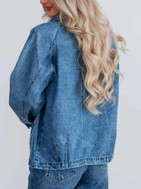 Button Up Raglan Sleeve Denim Jacket 100100287427335 64 Affordable Fashion Under $100 Jerry's Apparel 