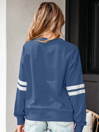 Stripe Round Neck Long Sleeve Sweatshirt 100100293467099 31 Affordable Fashion Under $100 Jerry's Apparel 