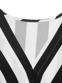 Striped Surplice Flutter Sleeve Wrap Blouse 100100743591516 27 Affordable Fashion Under $100 Jerry's Apparel 