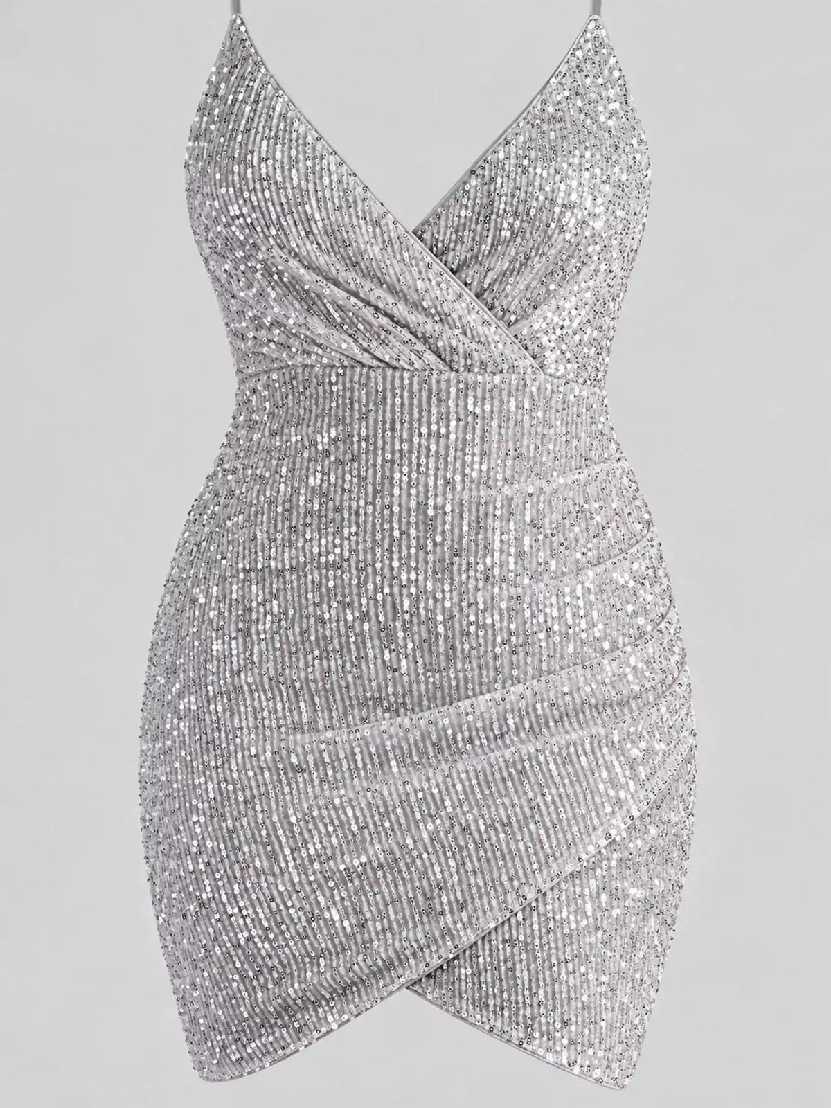 Sequin V-Neck Bodycon Mini Dress 101001903110889 45 Women's Dress Gifts for Her Jerry's Apparel 