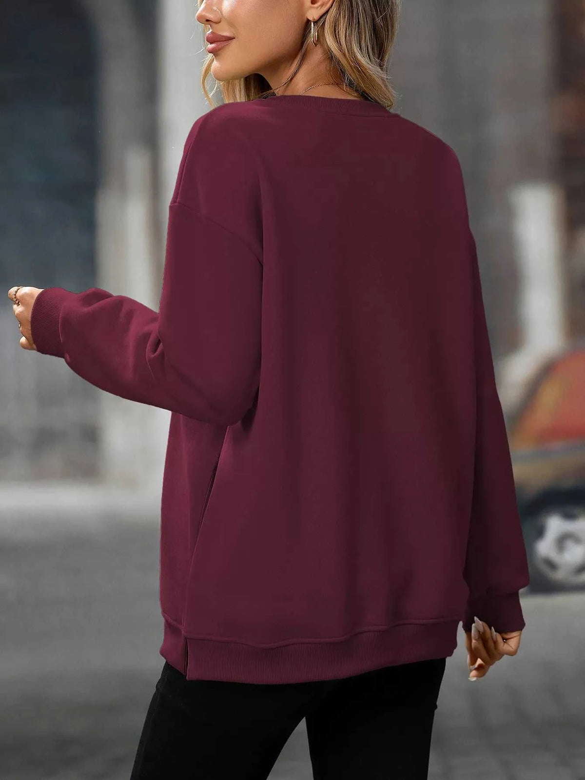 Casual Solid Color Long Sleeve Sweatshirt 100100430421753 39 Affordable Fashion Under $100 Jerry's Apparel 